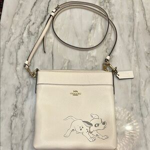 Coach Disney 101 Dalmatians White Crossbody Leather Bag